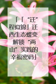 「“迁”程似锦」迁西生态蝶变 解锁“两山”实践的幸福密码