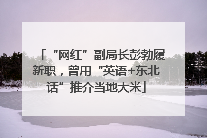 “网红”副局长彭勃履新职，曾用“英语+东北话”推介当地大米