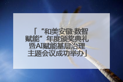 “和美安徽·数智赋能”年度颁奖典礼暨AI赋能基层治理主题会议成功举办