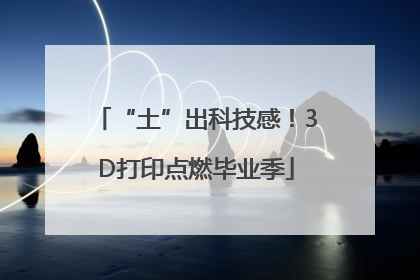 “土”出科技感！3D打印点燃毕业季