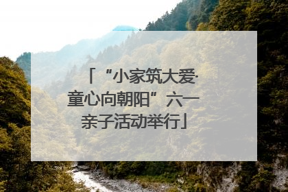 “小家筑大爱·童心向朝阳”六一亲子活动举行