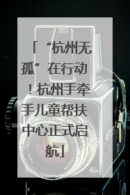 “杭州无孤”在行动！杭州手牵手儿童帮扶中心正式启航