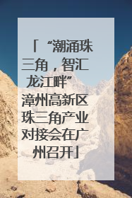 “潮涌珠三角，智汇龙江畔” 漳州高新区珠三角产业对接会在广州召开