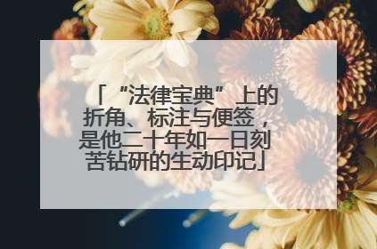 “法律宝典”上的折角、标注与便签，是他二十年如一日刻苦钻研的生动印记