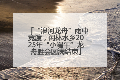 “浪河龙舟”雨中竞渡，闲林水乡2025年“小端午”龙舟胜会圆满结束