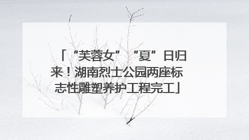 “芙蓉女”“夏”日归来！湖南烈士公园两座标志性雕塑养护工程完工