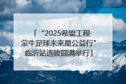 “2025希望工程·蒙牛足球未来星公益行”临沂站选拔圆满举行