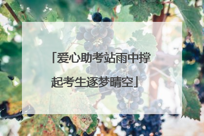 爱心助考站雨中撑起考生逐梦晴空