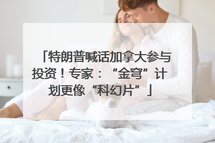 特朗普喊话加拿大参与投资！专家：“金穹”计划更像“科幻片”