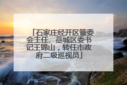 石家庄经开区管委会主任、藁城区委书记王锦山，转任市政府二级巡视员