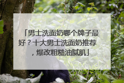 男士洗面奶哪个牌子最好？十大男士洗面奶推荐，爆改粗糙油腻肌