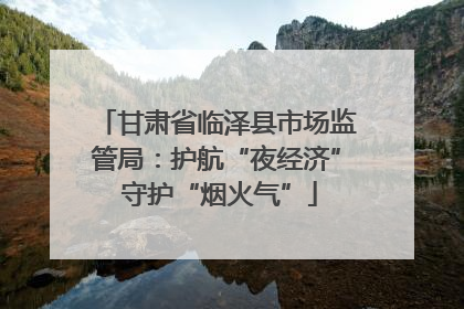 甘肃省临泽县市场监管局：护航“夜经济” 守护“烟火气”
