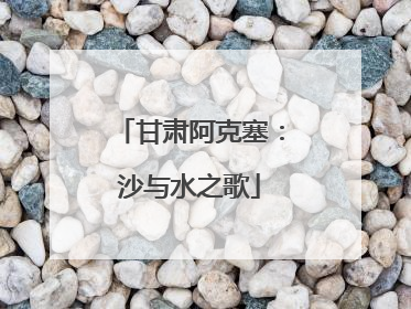 甘肃阿克塞：沙与水之歌