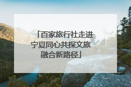 百家旅行社走进宁夏同心共探文旅融合新路径