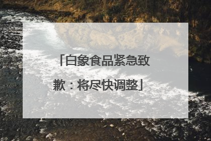 白象食品紧急致歉：将尽快调整