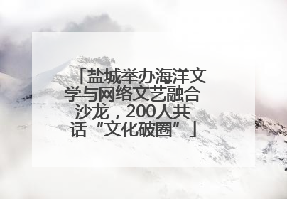 盐城举办海洋文学与网络文艺融合沙龙,200人共话“文化破圈”