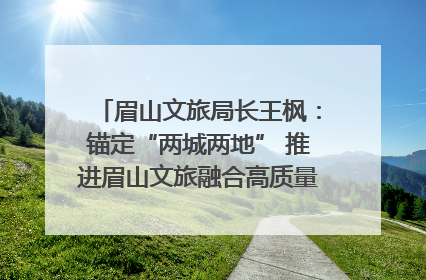 眉山文旅局长王枫：锚定“两城两地” 推进眉山文旅融合高质量发展｜文旅局长说