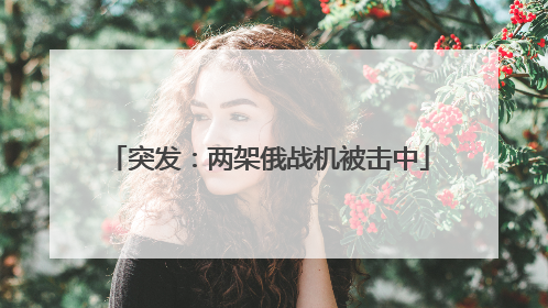 突发：两架俄战机被击中