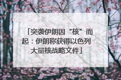 突袭伊朗因“核”而起：伊朗称获得以色列大量核战略文件
