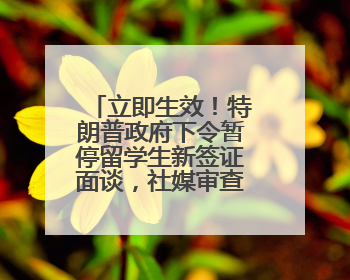 立即生效！特朗普政府下令暂停留学生新签证面谈，社媒审查或将升级