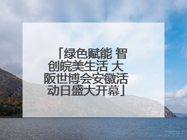 绿色赋能 智创皖美生活 大阪世博会安徽活动日盛大开幕
