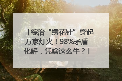 综治“绣花针”穿起万家灯火！98%矛盾化解，凭啥这么牛？