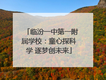 临汾一中第一附属学校：童心探科学 逐梦创未来