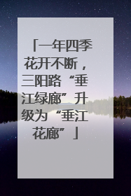 一年四季花开不断，三阳路“垂江绿廊”升级为“垂江花廊”