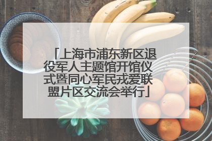 上海市浦东新区退役军人主题馆开馆仪式暨同心军民戎爱联盟片区交流会举行