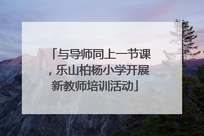 与导师同上一节课，乐山柏杨小学开展新教师培训活动