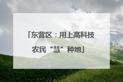 东营区：用上高科技 农民“慧”种地