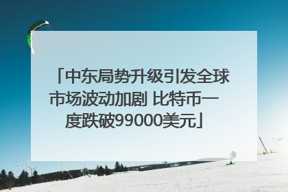 中东局势升级引发全球市场波动加剧 比特币一度跌破99000美元