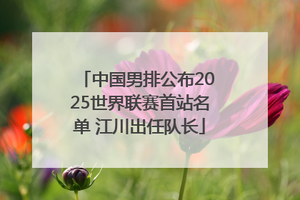 中国男排公布2025世界联赛首站名单 江川出任队长
