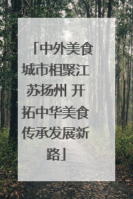 中外美食城市相聚江苏扬州 开拓中华美食传承发展新路