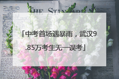 中考首场遇暴雨，武汉9.85万考生无一误考
