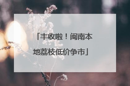 丰收啦！闽南本地荔枝低价争市