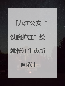 九江公安“铁腕护江”绘就长江生态新画卷