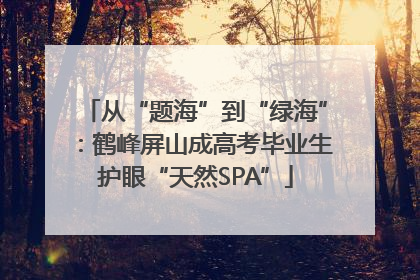 从“题海”到“绿海”：鹤峰屏山成高考毕业生护眼“天然SPA”