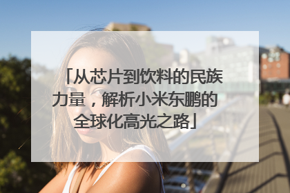 从芯片到饮料的民族力量，解析小米东鹏的全球化高光之路