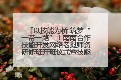 以技能为桥 筑梦“一带一路”！南南合作技能开发网络老挝师资研修班开班仪式暨技能梦工坊签约仪式举行