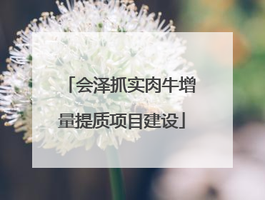 会泽抓实肉牛增量提质项目建设