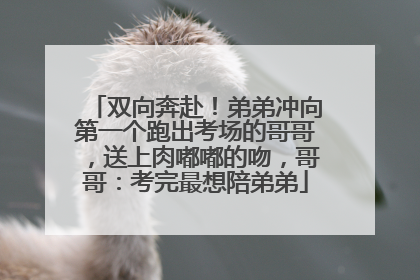 双向奔赴！弟弟冲向第一个跑出考场的哥哥，送上肉嘟嘟的吻，哥哥：考完最想陪弟弟