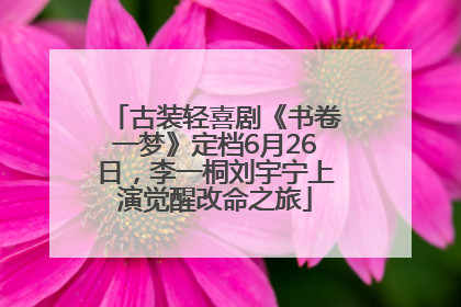 古装轻喜剧《书卷一梦》定档6月26日，李一桐刘宇宁上演觉醒改命之旅