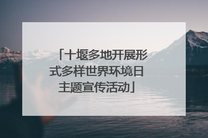 十堰多地开展形式多样世界环境日主题宣传活动