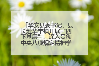 华安县委书记、县长赴华丰镇开展“四下基层”、深入贯彻中央八项规定精神学习教育工作调研