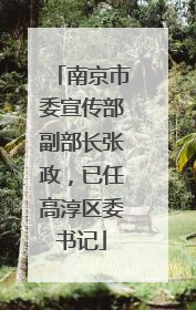 南京市委宣传部副部长张政，已任高淳区委书记