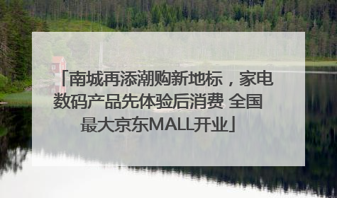 南城再添潮购新地标，家电数码产品先体验后消费 全国最大京东MALL开业