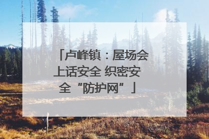 卢峰镇：屋场会上话安全 织密安全“防护网”