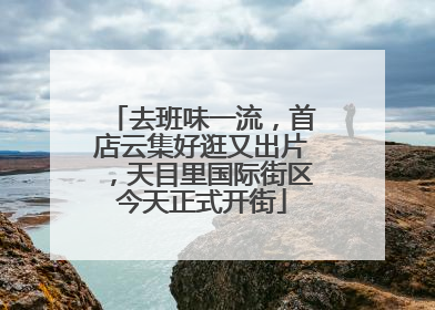 去班味一流，首店云集好逛又出片，天目里国际街区今天正式开街