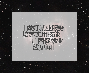 做好就业服务 培养实用技能——广西促就业一线见闻